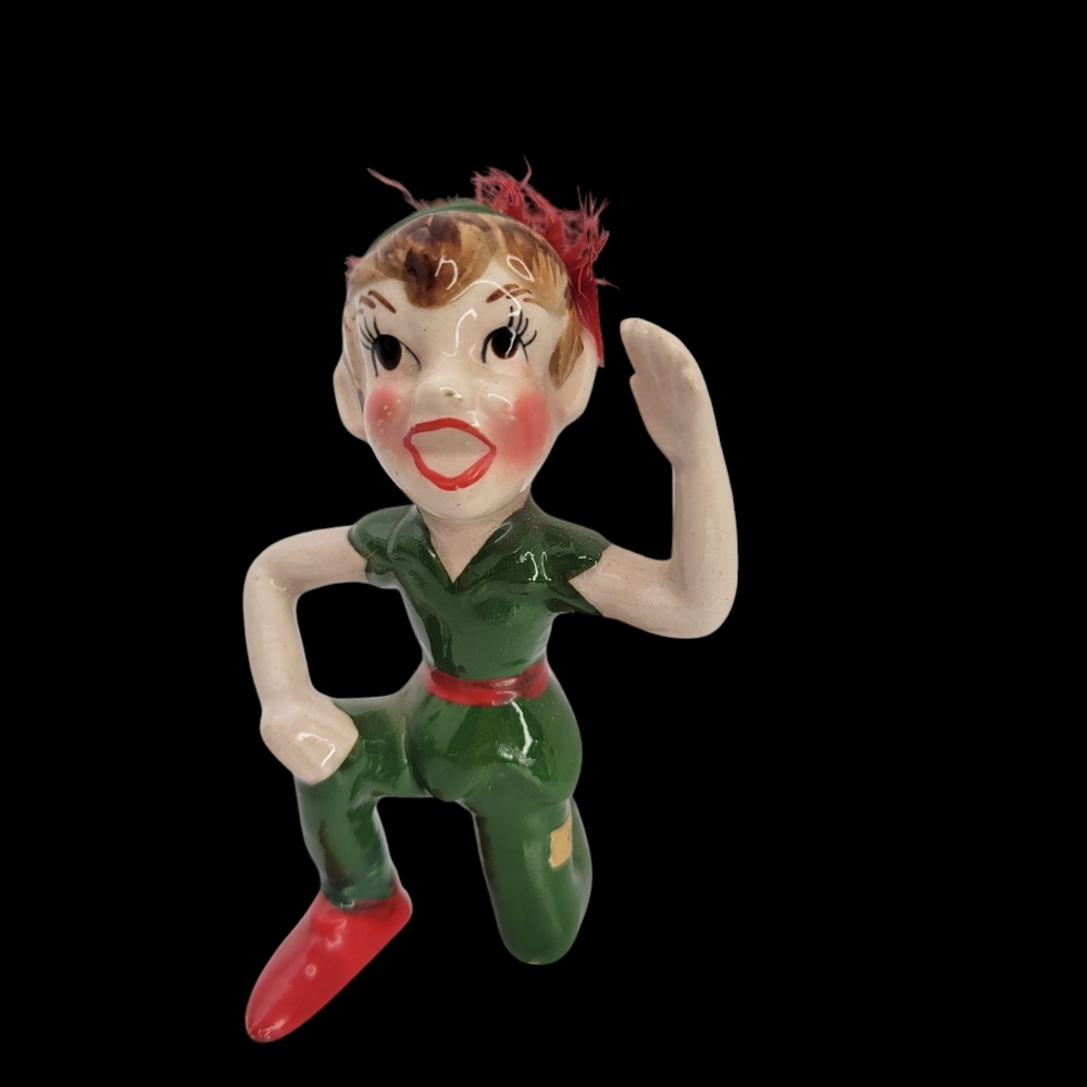 Rare 1955 Kreiss Peter Pan Figurines Disney Sprite Elf Christmas Pixies Set Of 4 - Picture 9 of 11